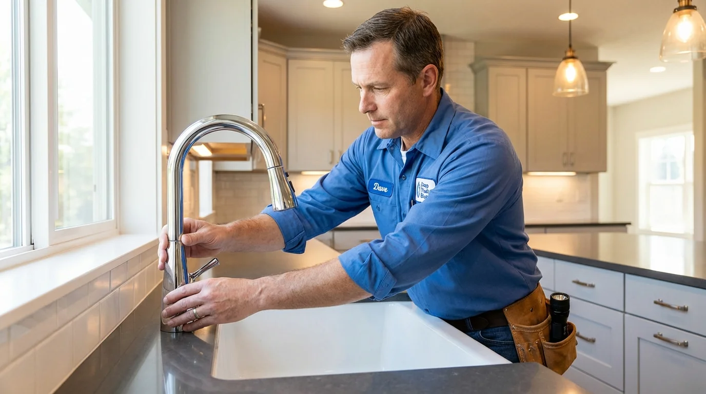 Kitchen faucet installation by Johns Plumbing LLC in Toms River